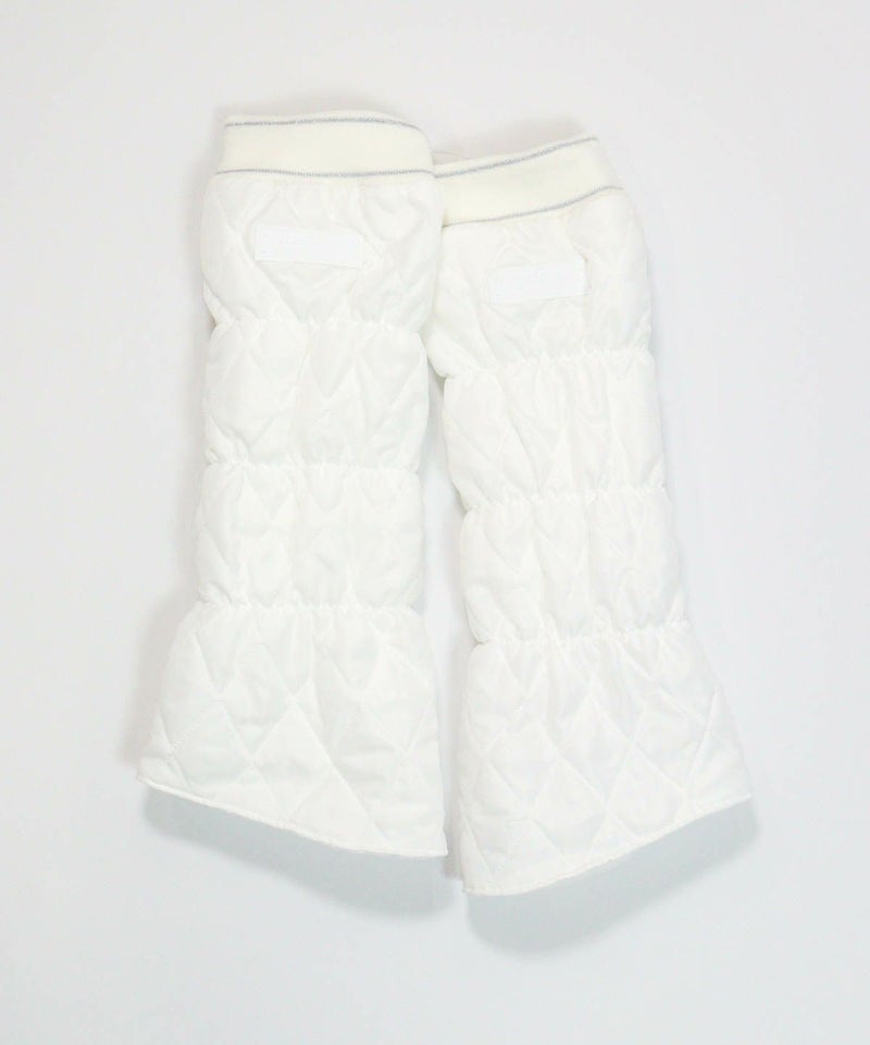 リブ切替裏起毛レッグウォーマー（ホワイト）