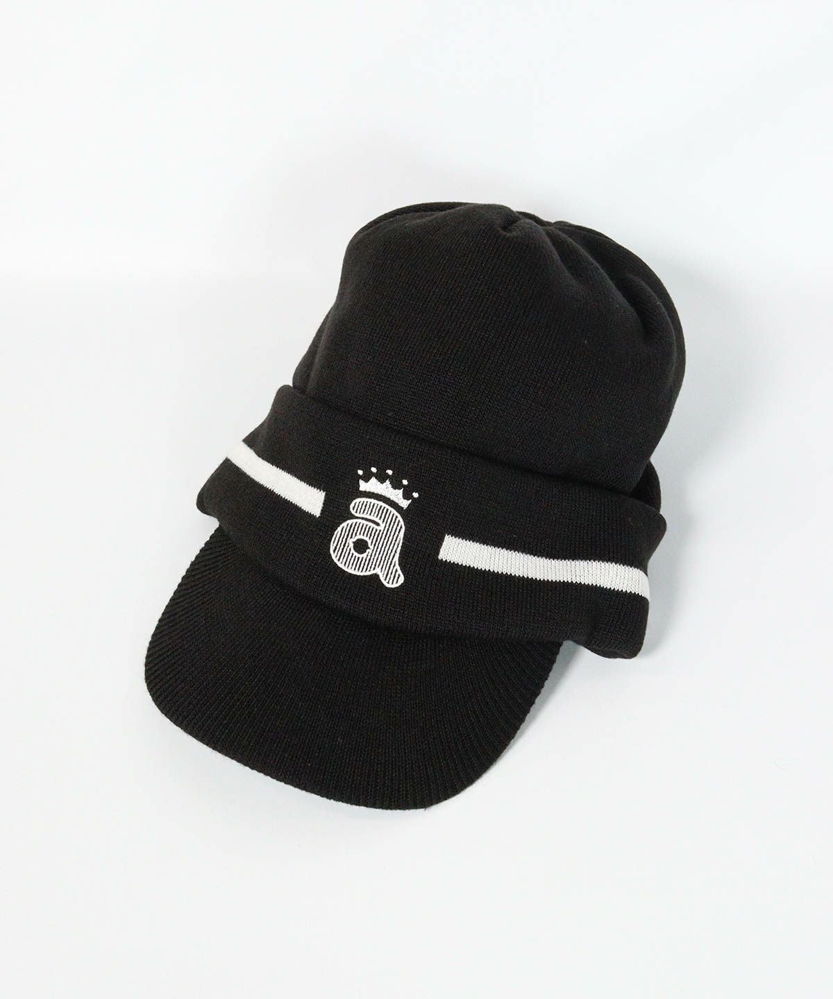 ラインニットキャップ(ブラック)