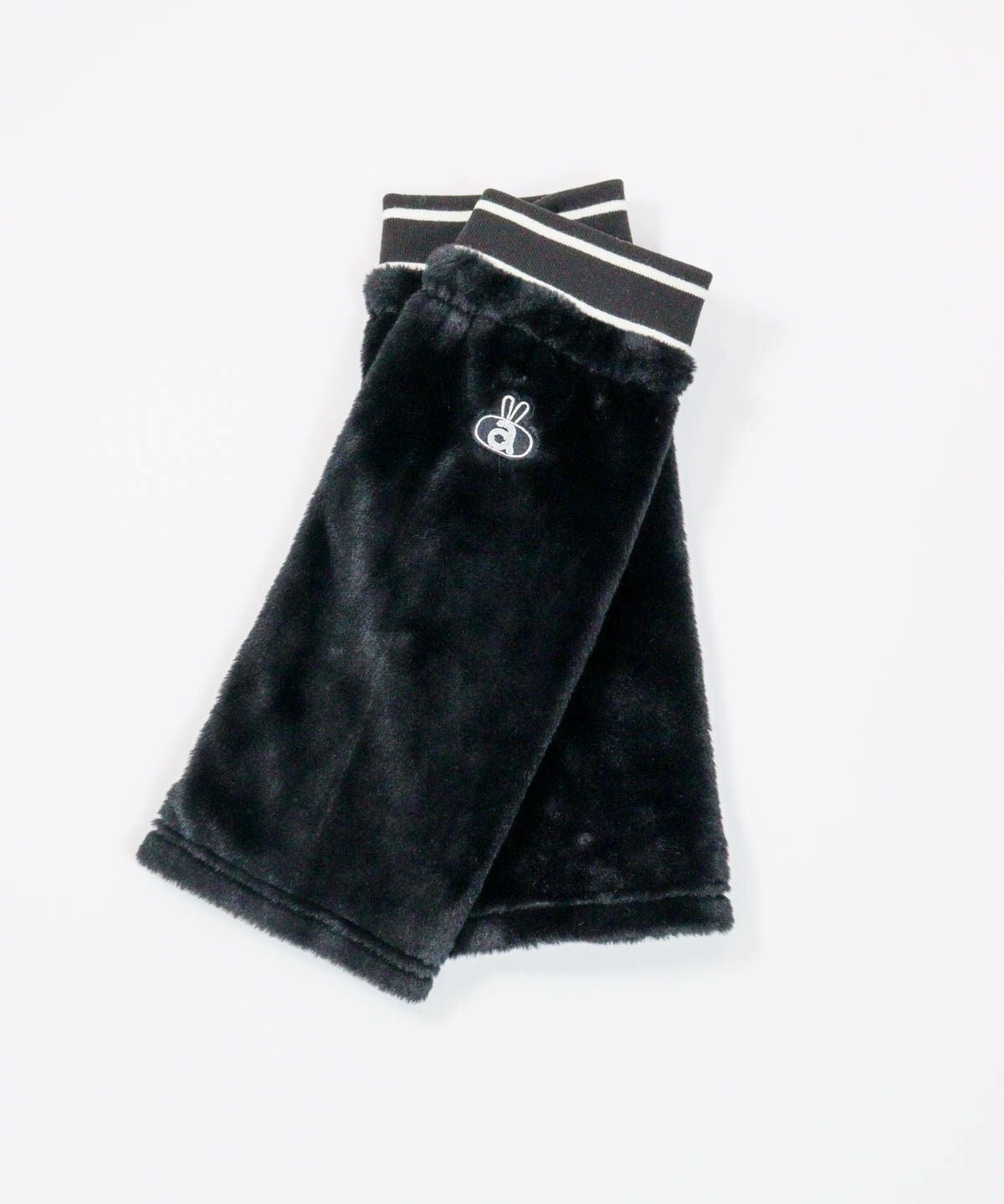 ファー素材レッグウォーマー（ブラック）