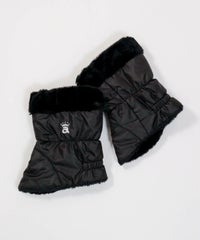 リバーシブルショートレッグウォーマー（ブラック）
