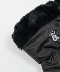 履き口フェイクファー部分（ブラック）