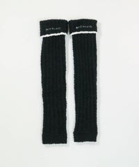 モールニットレッグウォーマー(ブラック)前