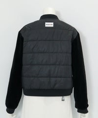 ベロア×中綿ブルゾン(ブラック)後ろ