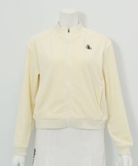 ベロア×中綿ブルゾン(ホワイト)前