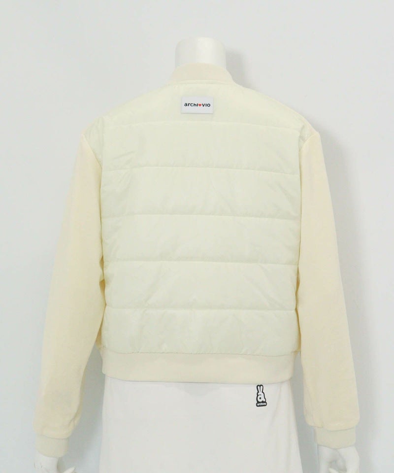 ベロア×中綿ブルゾン(ホワイト)後ろ