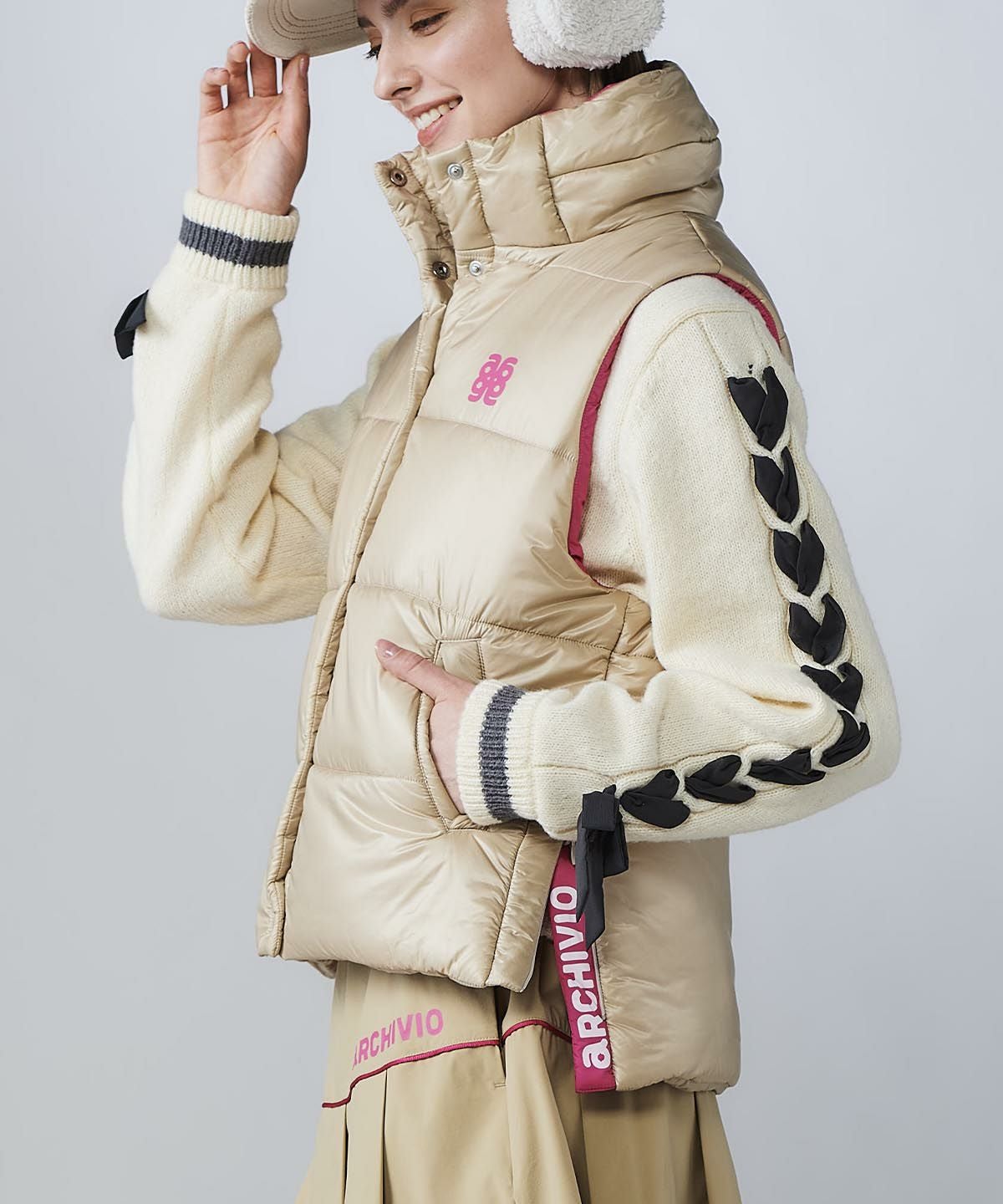 モデル着用画像(ベージュ)