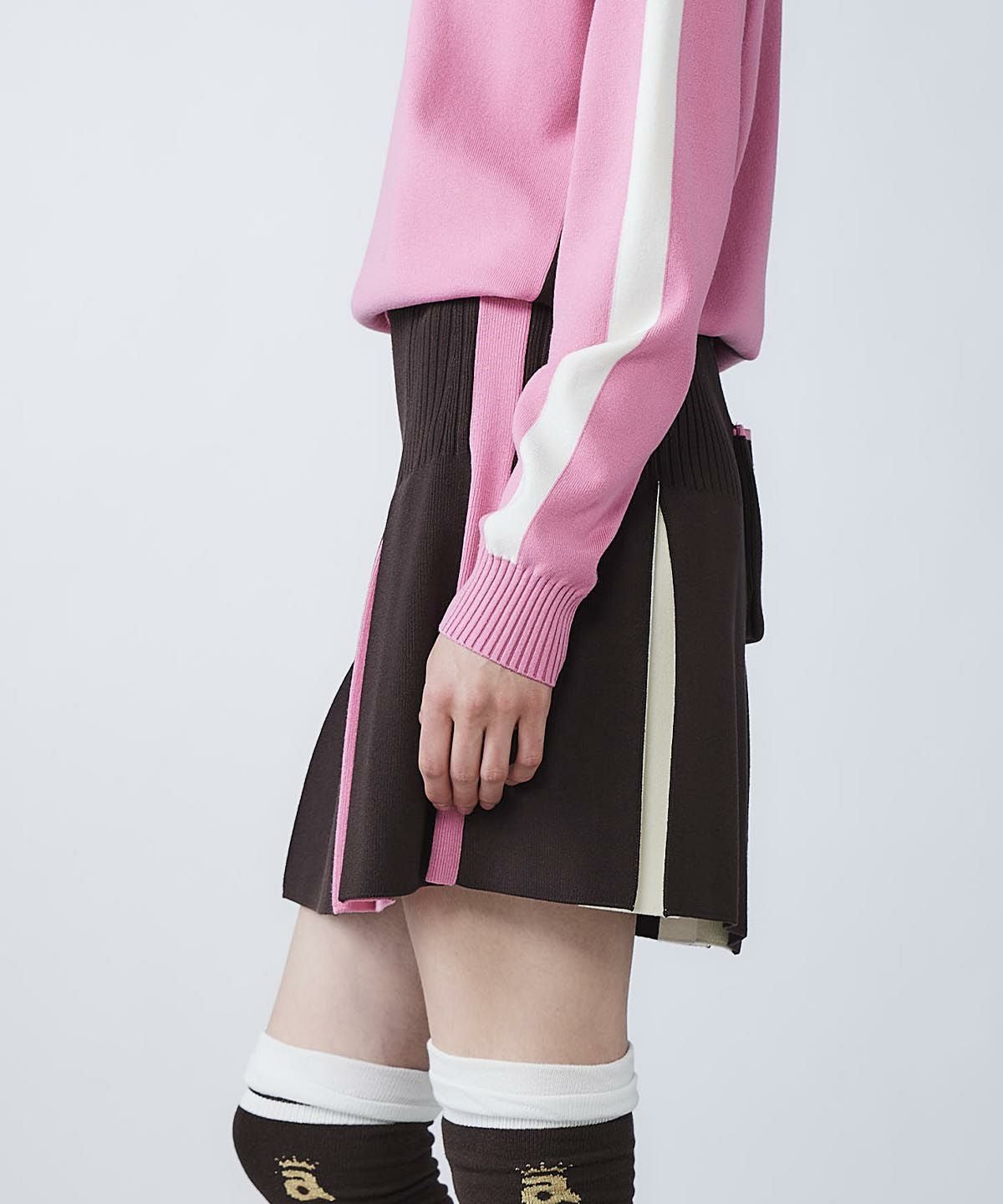 カラーライン配色ニットスカート|アルチビオ - ゴルフウェアや婦人服通販