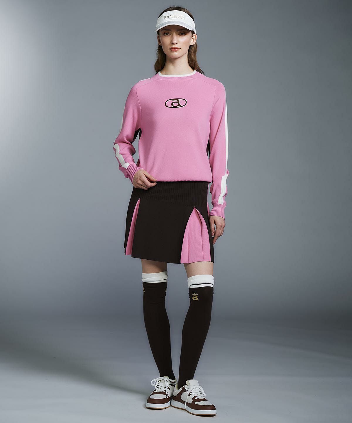 カラーライン配色ニットスカート|アルチビオ - ゴルフウェアや婦人服通販