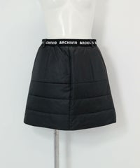 ウエストロゴ中綿撥水スカート（ブラック）