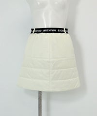 ウエストロゴ中綿撥水スカート（ホワイト）