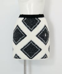 フェザーヤーン保温ニットスカート（ブラック）