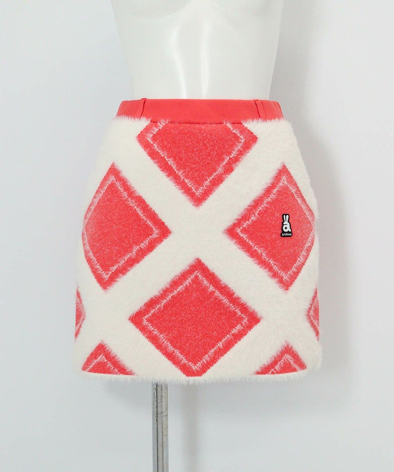 フェザーヤーン保温ニットスカート（オレンジ）