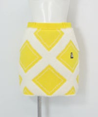 フェザーヤーン保温ニットスカート（ライトイエロー）