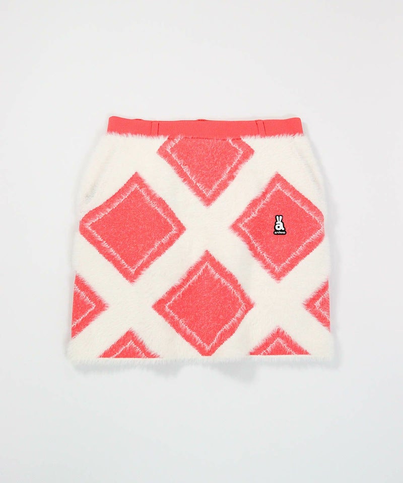 フェザーヤーン保温ニットスカート（オレンジ）