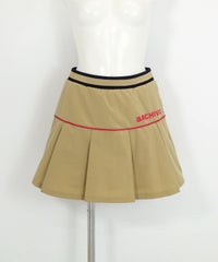 プリーツ切替撥水スカート(ベージュ)前