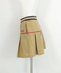 プリーツ切替撥水スカート(ベージュ)横