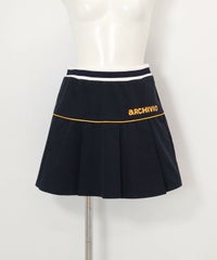 プリーツ切替撥水スカート(ネイビー)前