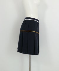 プリーツ切替撥水スカート(ネイビー)横