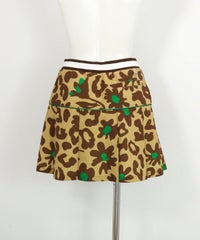 プリーツ切替撥水スカート(レオパード)後ろ
