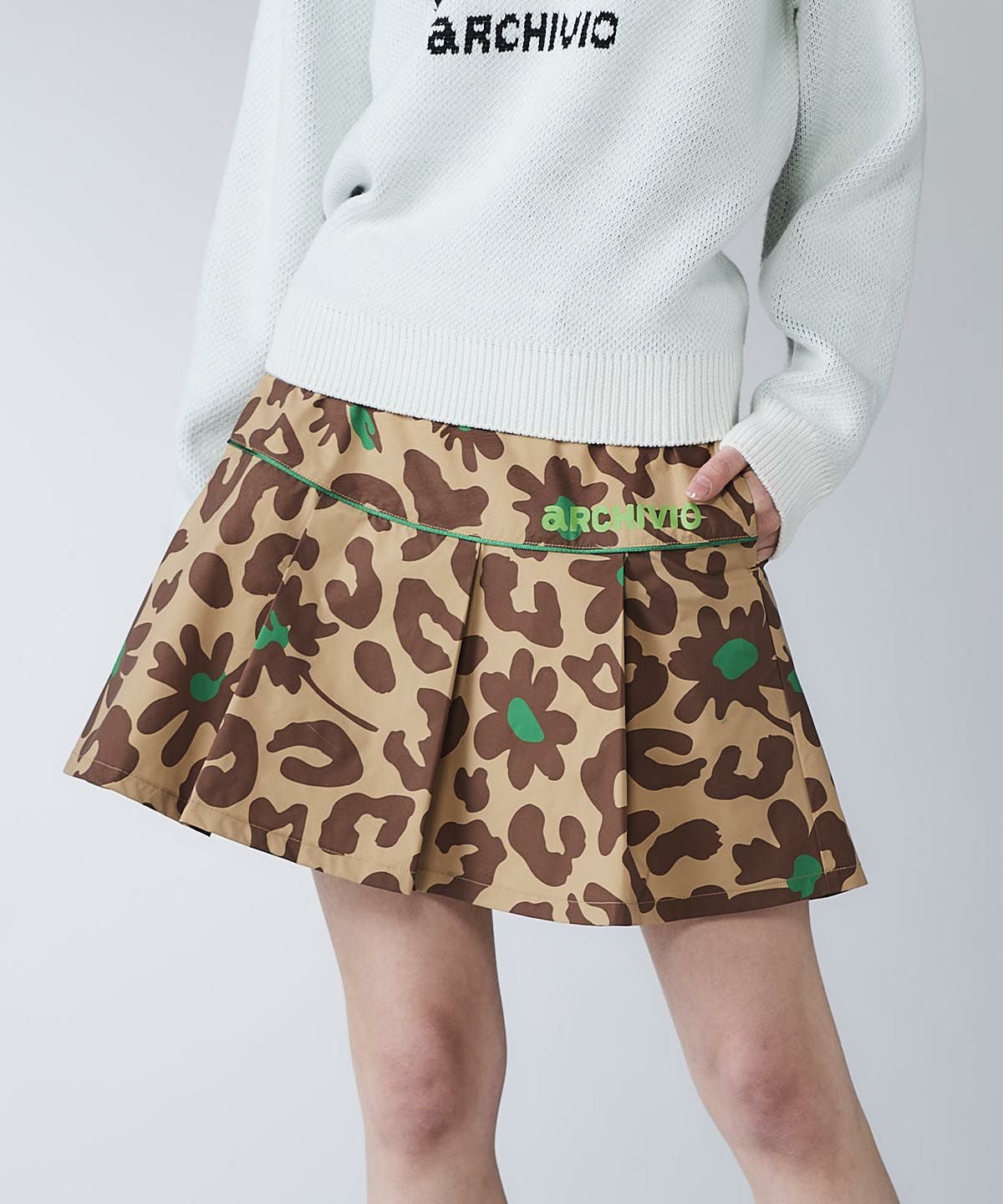 プリーツ切替撥水スカート|アルチビオ - ゴルフウェアや婦人服通販