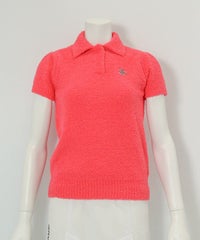 モールニット半袖プルオーバー(ピンク)