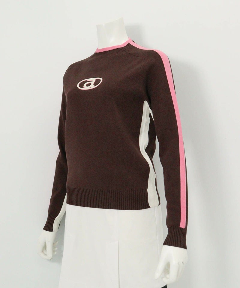 カラーライン配色ニット(ブラウン)斜め