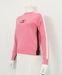 カラーライン配色ニット(ピンク)斜め