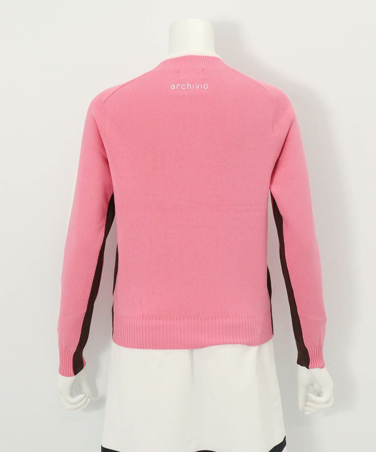 カラーライン配色ニット(ピンク)後ろ