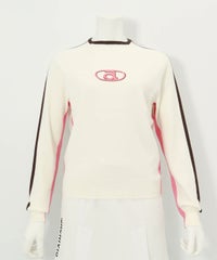 カラーライン配色ニット(ホワイト)前