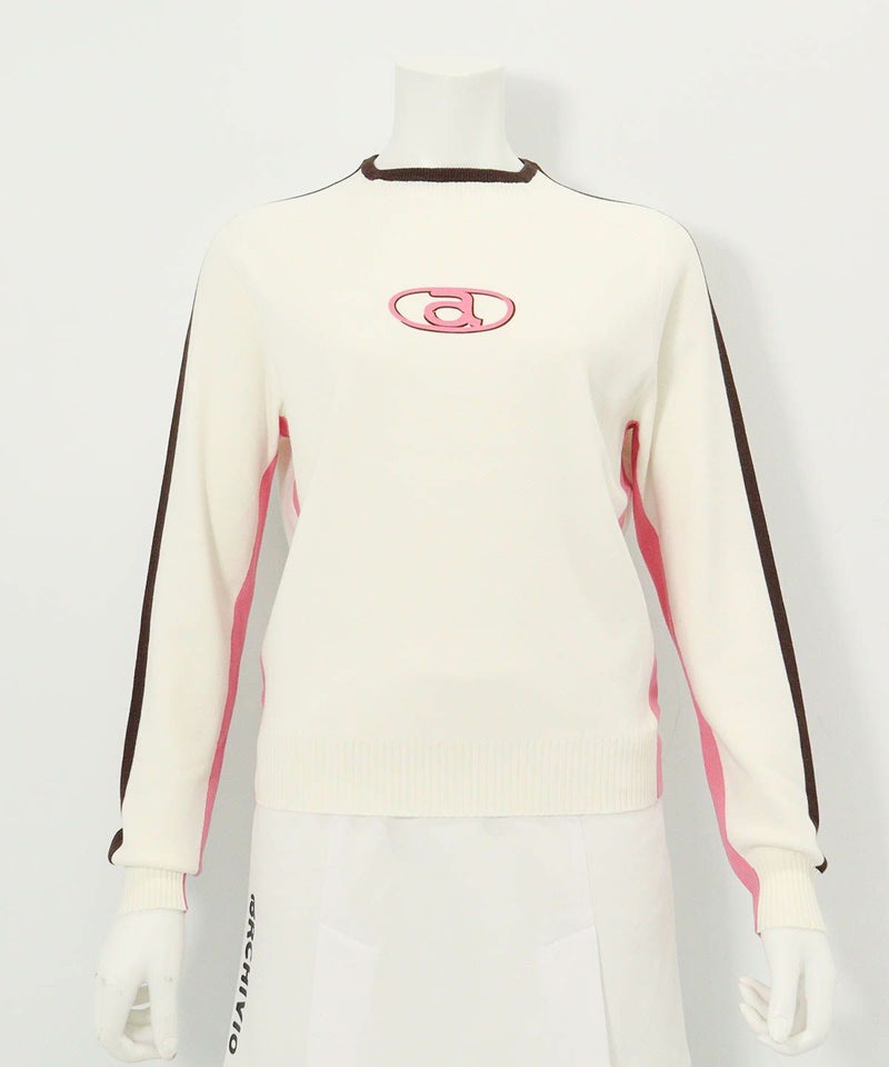 カラーライン配色ニット(ホワイト)前