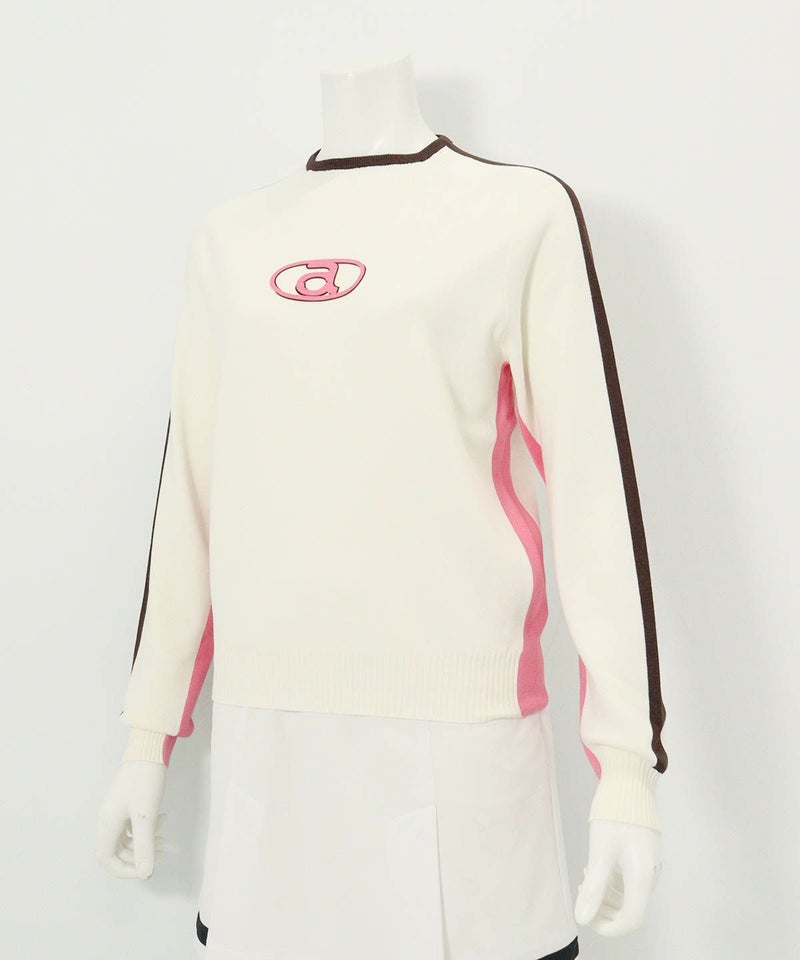 カラーライン配色ニット(ホワイト)斜め