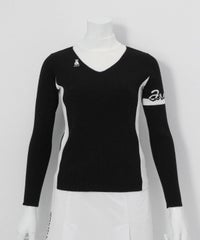 サイドライン配色リブニット （ブラック）