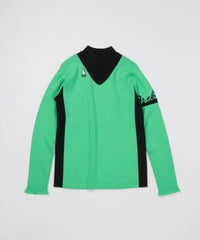 サイドライン配色リブニット （グリーン）