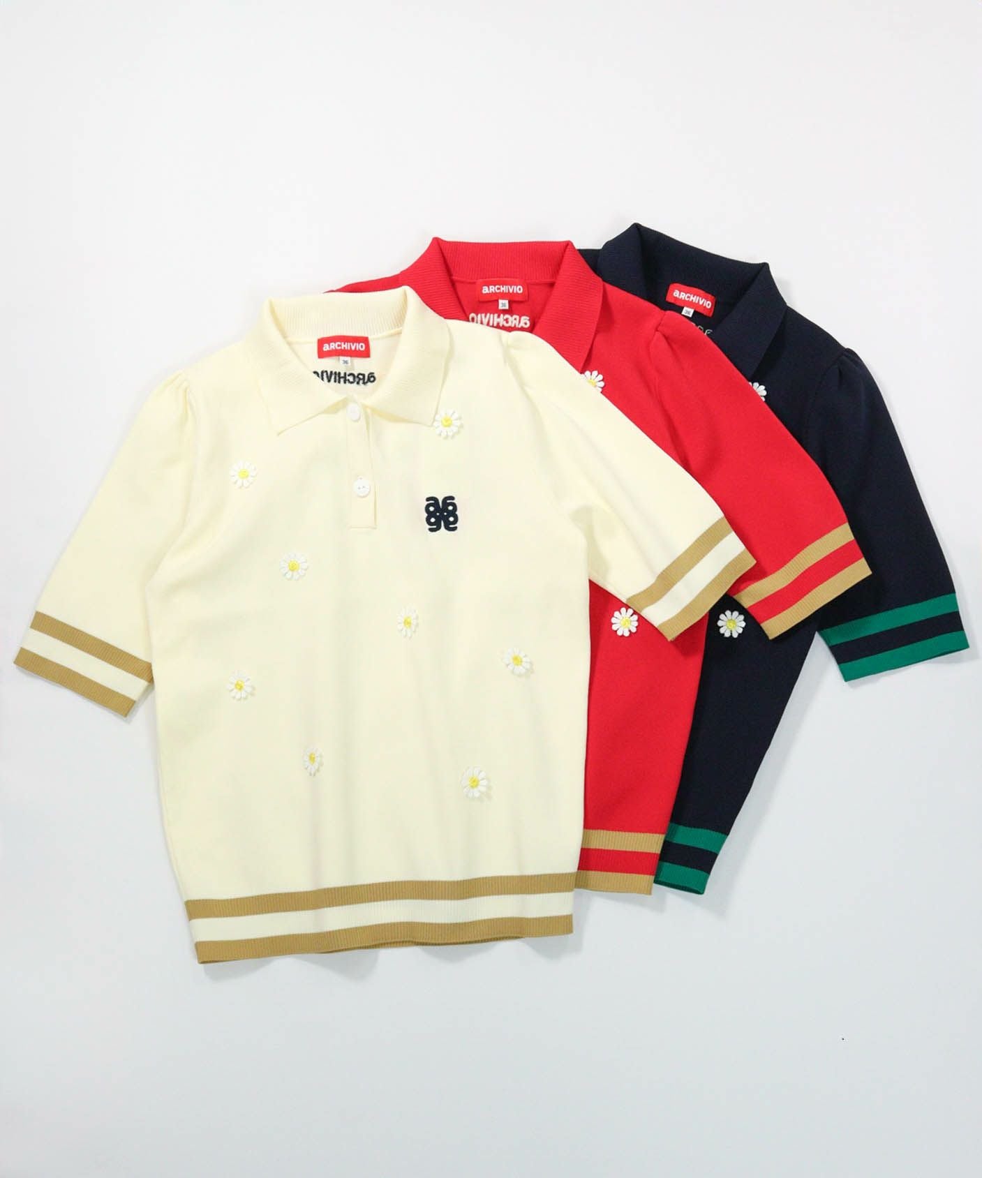 マーガレットニットポロシャツ|アルチビオ - ゴルフウェアや婦人服通販