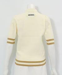 マーガレットニットポロシャツ(アイボリー)後ろ