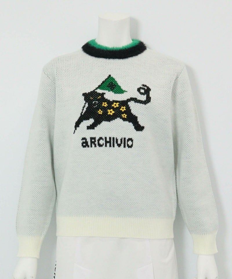 黒ヒョウジャガードニット(ホワイト)前