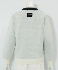 黒ヒョウジャガードニット(ホワイト)後ろ