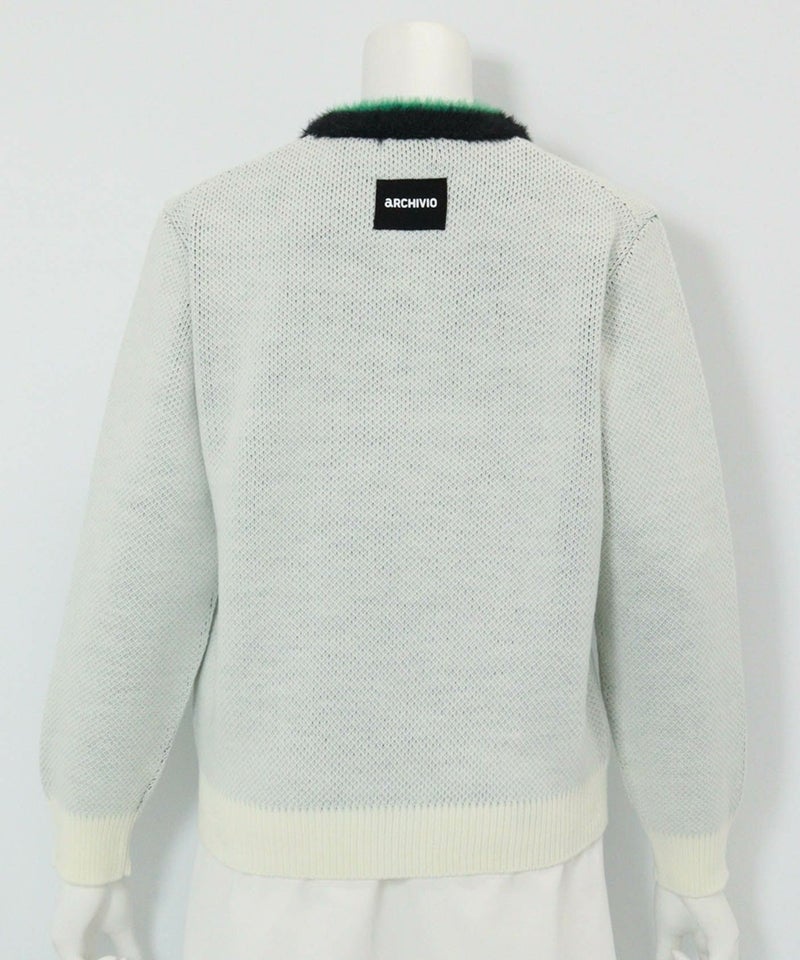 黒ヒョウジャガードニット(ホワイト)後ろ