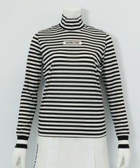 リヨセル天竺ボーダープルオーバー（ブラック）