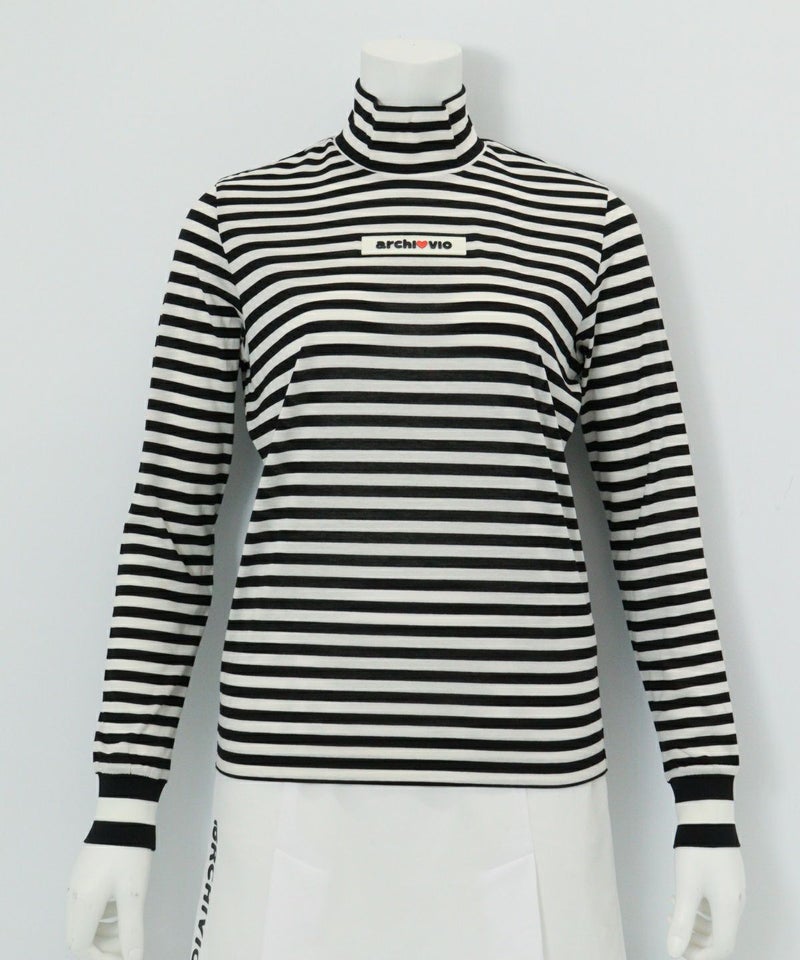 リヨセル天竺ボーダープルオーバー（ブラック）