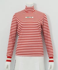 リヨセル天竺ボーダープルオーバー（レッド）