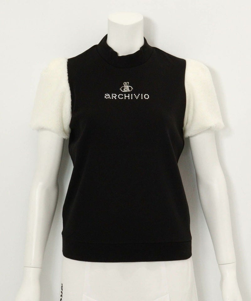 袖ファー切替プルオーバー(ブラック)前