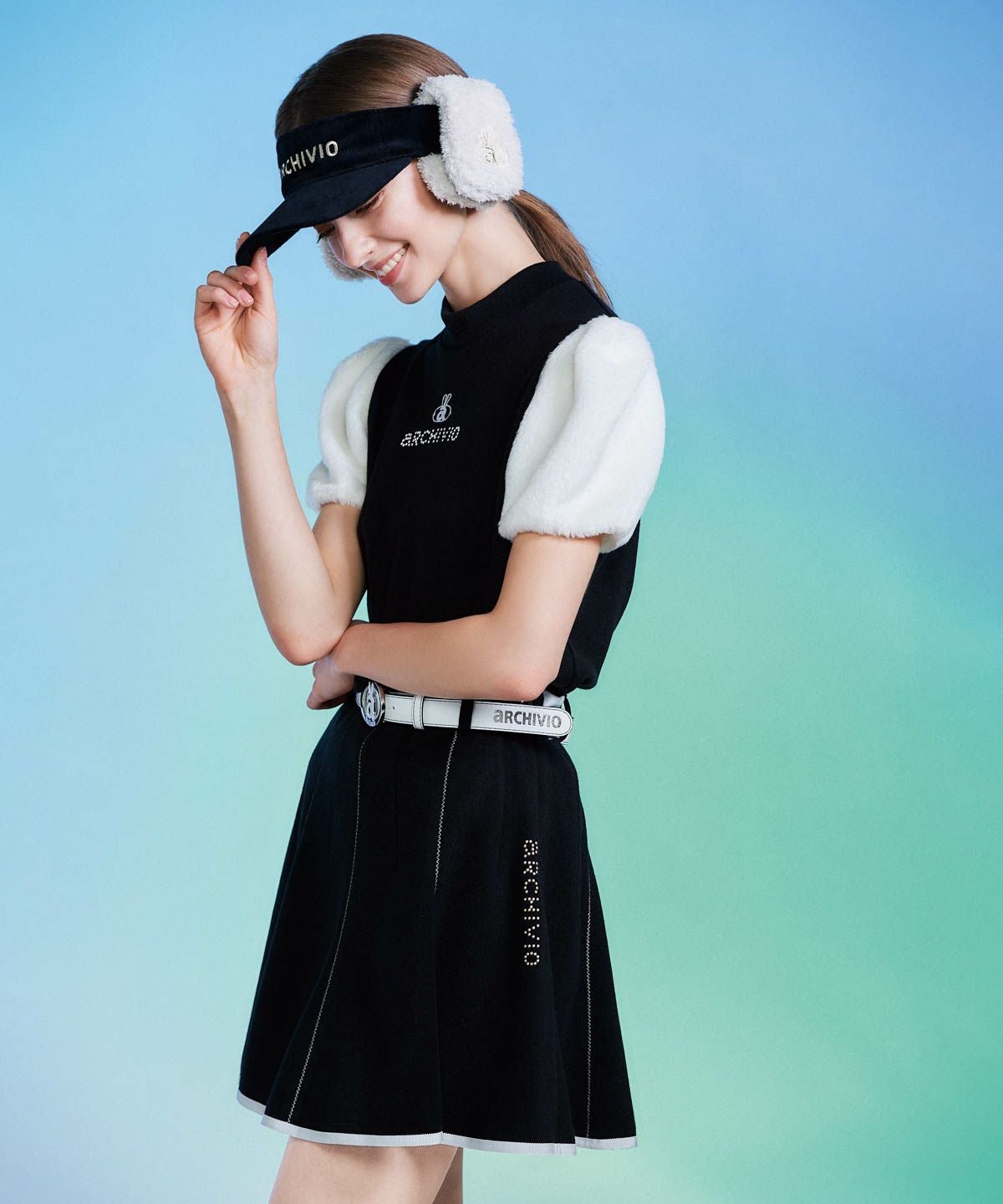 袖ファー切替半袖ニットソー|アルチビオ - ゴルフウェアや婦人服通販 袖ファー切替半袖ニットソー|アルチビオ - ゴルフウェアや婦人服通販