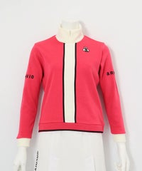 フロントラインニットソー(ピンク×ホワイト)前