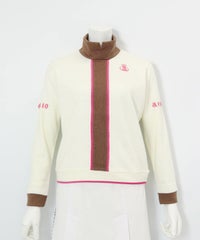 フロントラインニットソー(ホワイト×ブラウン)前