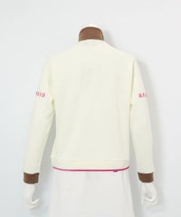 フロントラインニットソー(ホワイト×ブラウン)後ろ