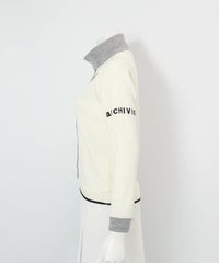 フロントラインニットソー(ホワイト×グレー)横