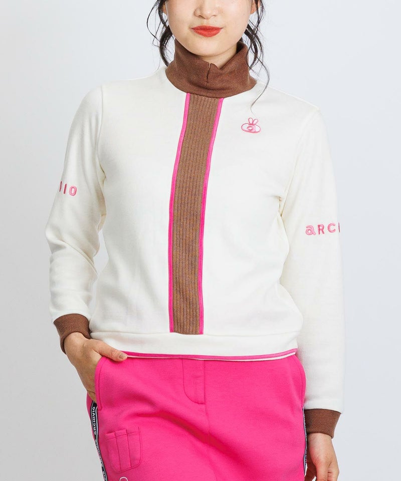 モデル着用画像(ホワイト×ブラウン)