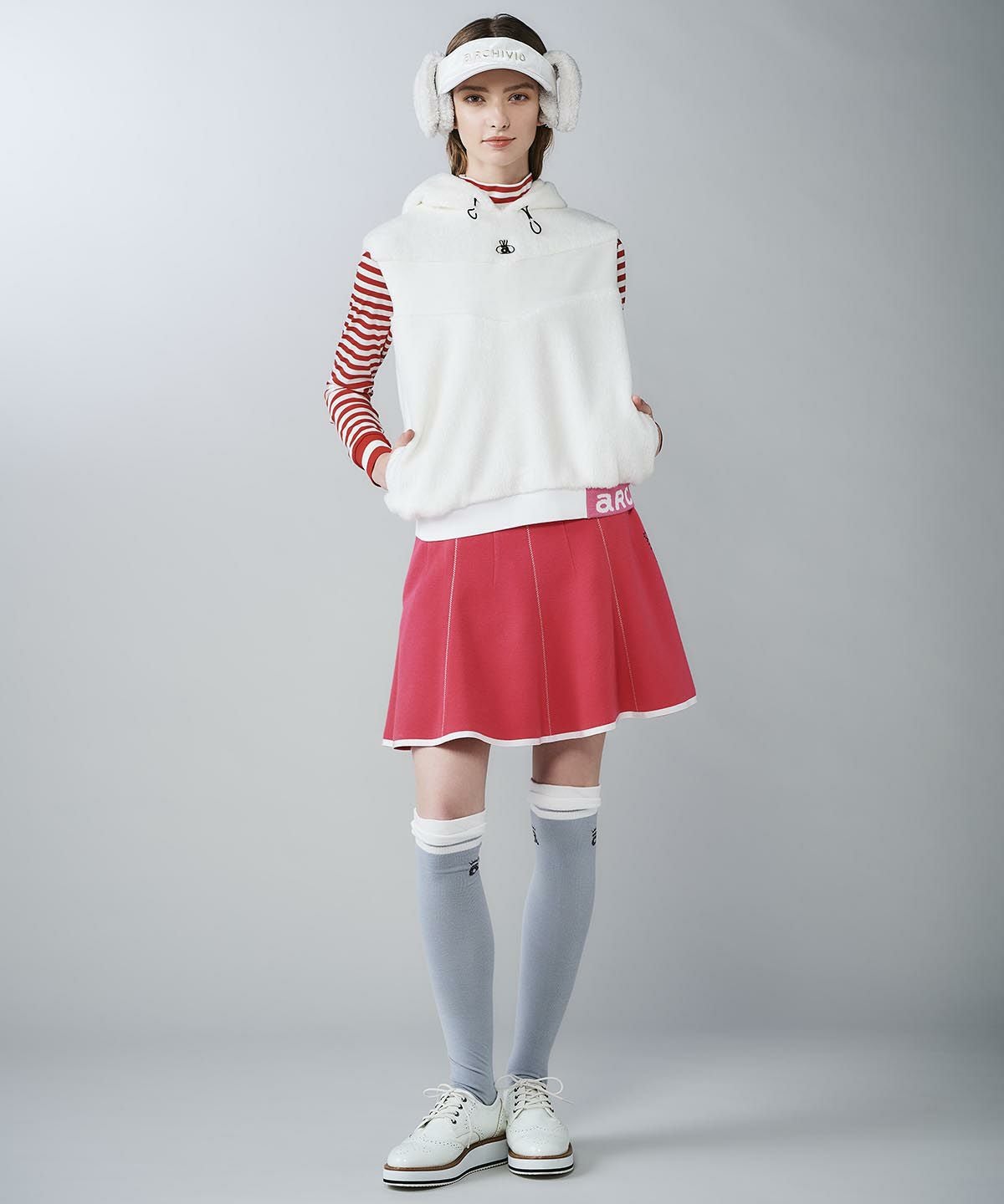 フード付きシャギーベスト|アルチビオ - ゴルフウェアや婦人服通販