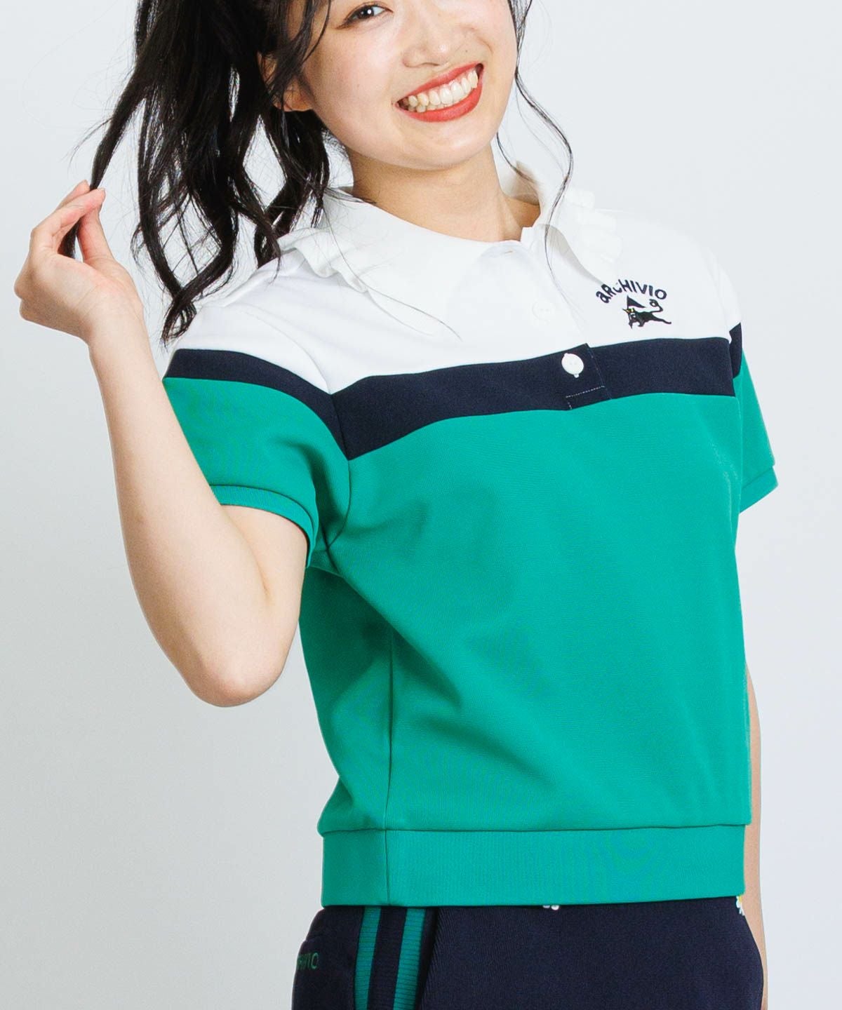 フリル襟UV冷感ダンボールプルオーバー|アルチビオ - ゴルフウェアや